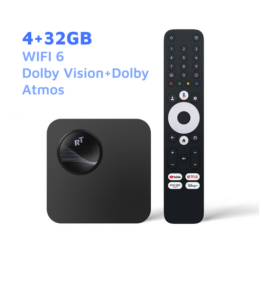 Rocktek GX1 UHD Google TV Box 4GB 32GB Netflix Certified Realtek1325 WiFi6 BT5.2